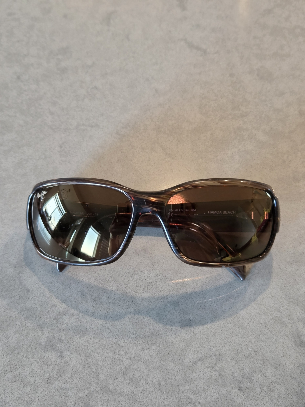Maui Jim Hamoa Beach MJ-226-15 Sunglasses Rootbeer Tortoise HCL Bronze Wrap